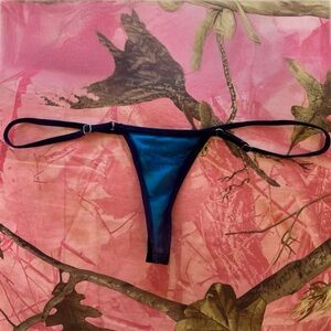 sexy g string women’s dark blue + black mesh y2k tiny mini g string lingerie